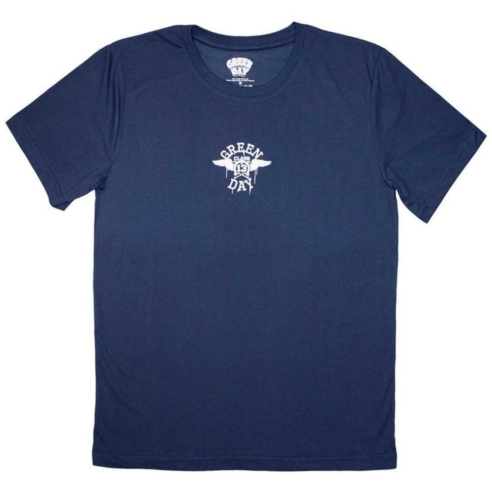 Green Day Unisex Adult Mini Wings T-Shirt / Denim Blue